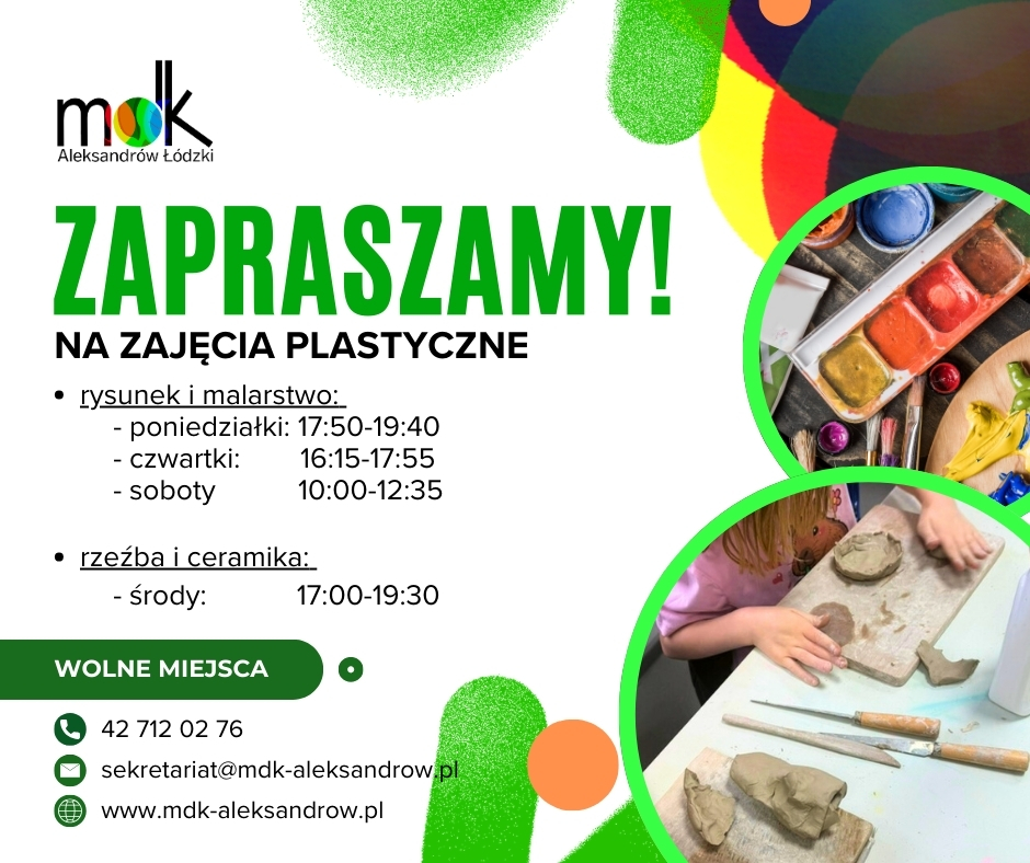 Zapraszamy na zajęcia plastyczne! 