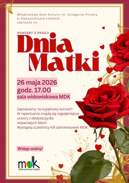 Koncert z okazji Dnia Matki w MDK