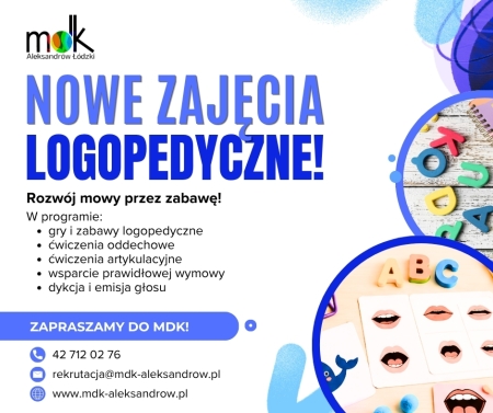 Zajęcia logopedyczne w MDK